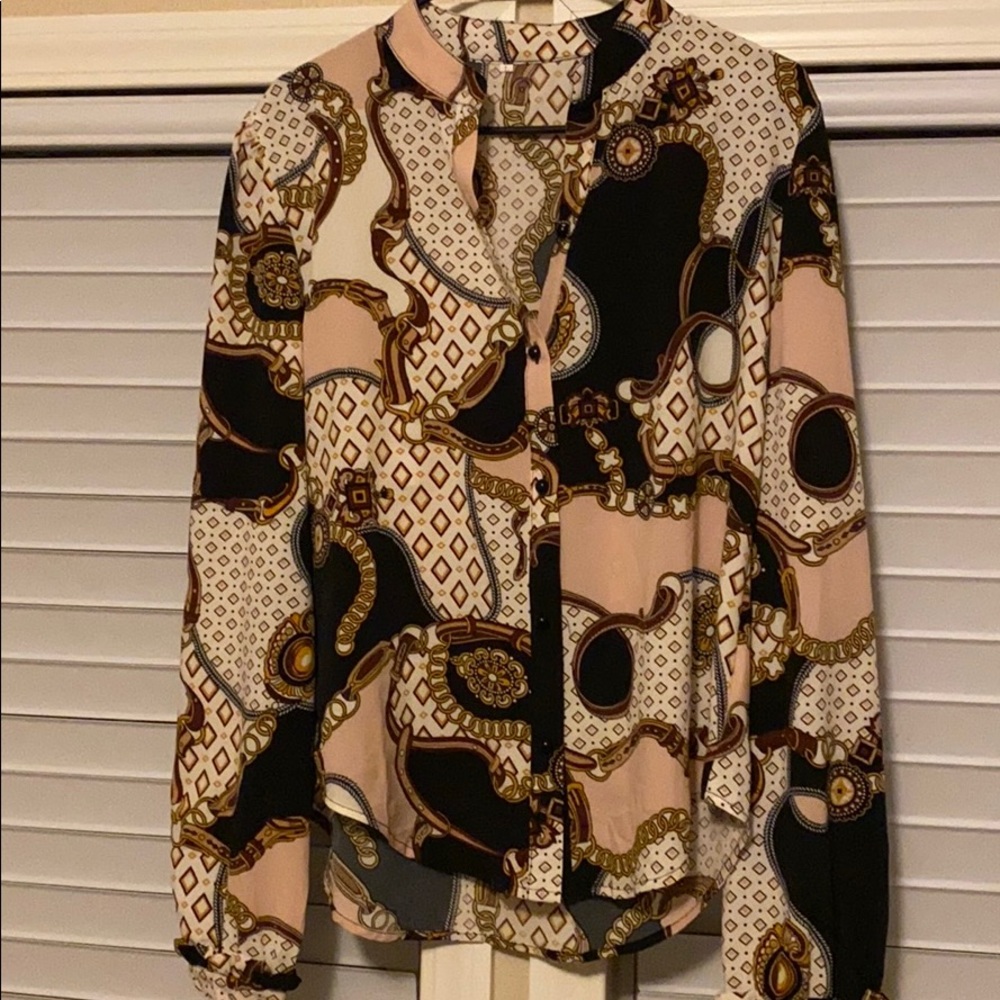 Printed blouse size L
